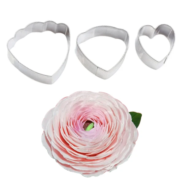 CS215 Buttercup Flower Petal Double Side Veiners Cake Decorating Tools Ranuncula Sugar Clay Fondant Sugarcraft Mold|Пресс для глины| |