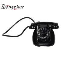 Dongzhur Мини Ретро маленький телефон игрушка кукольный домик миниатюры аксессуары для 1:12 Кукольный дом модель телефона черный цвет выбор