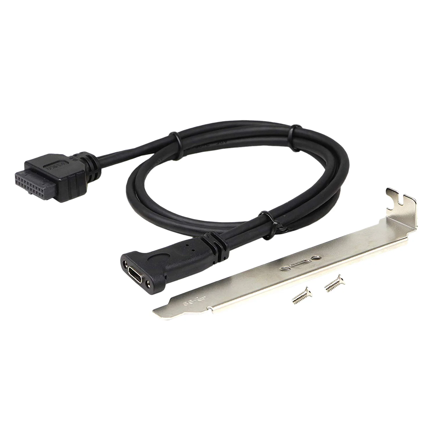 USB 3,0 20 Pin к USB C Передняя панель соединительный кабель, USB 3,0 20 Pin Female к usb type C Female Панель Крепление Удлинительный кабель