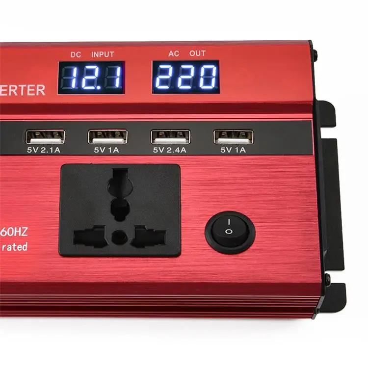 

Vehicle-mounted inverter 12v to 220v2000w with USB display converter