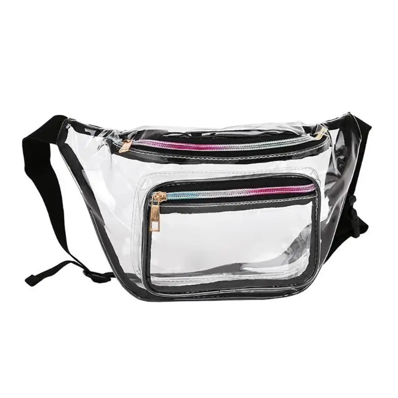 

Trendy Clear Transparent PVC Waist Packs Women Girls Casual Pouch Fanny Chest Shoulder Bags Ladies Waist Bag Bolso