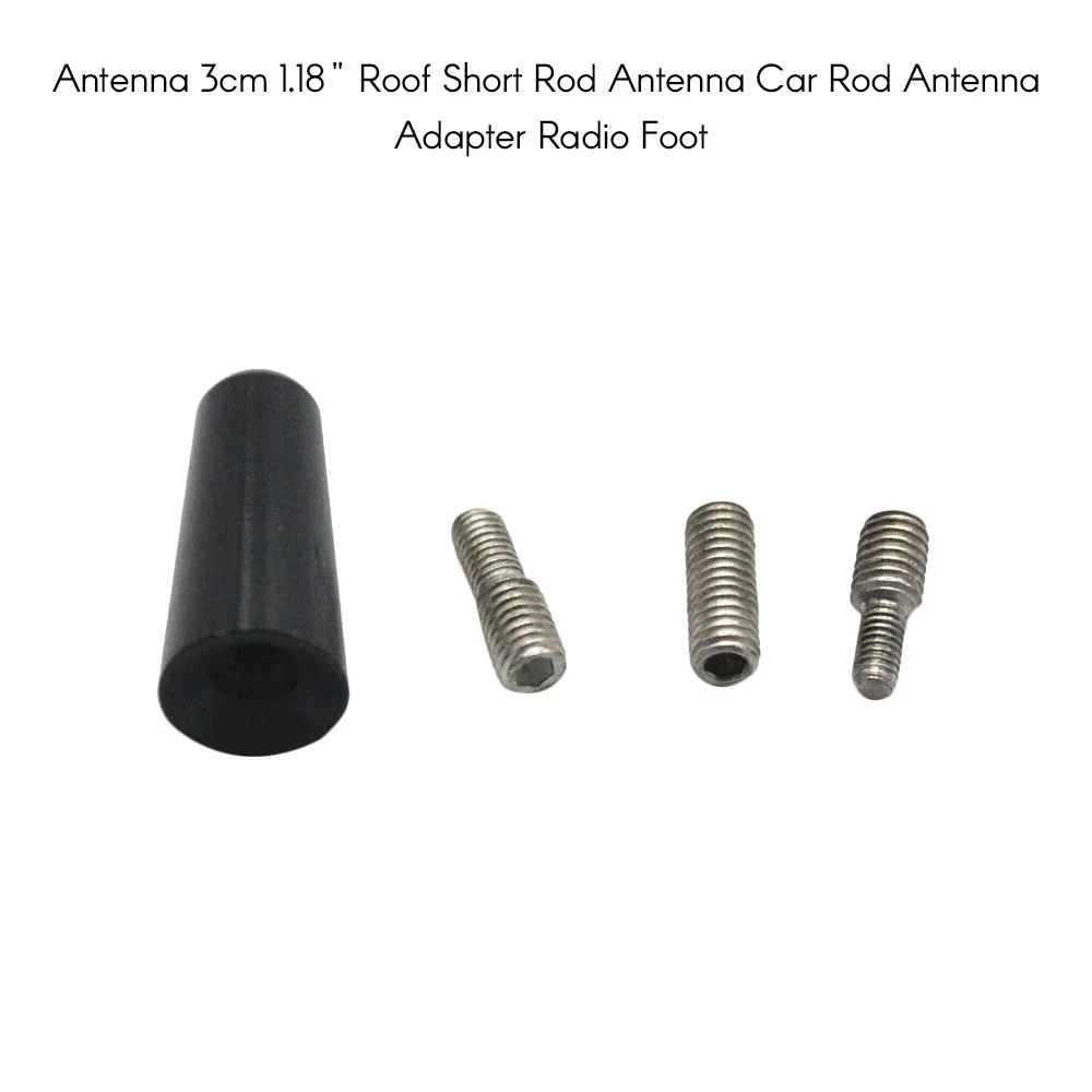 

3cm 1.18" Antenna Decoration Roof Short Rod Universal Antenna Car Rod Antenna Adapter Radio Foot For Bmw E46 E90 Ford Focus 2
