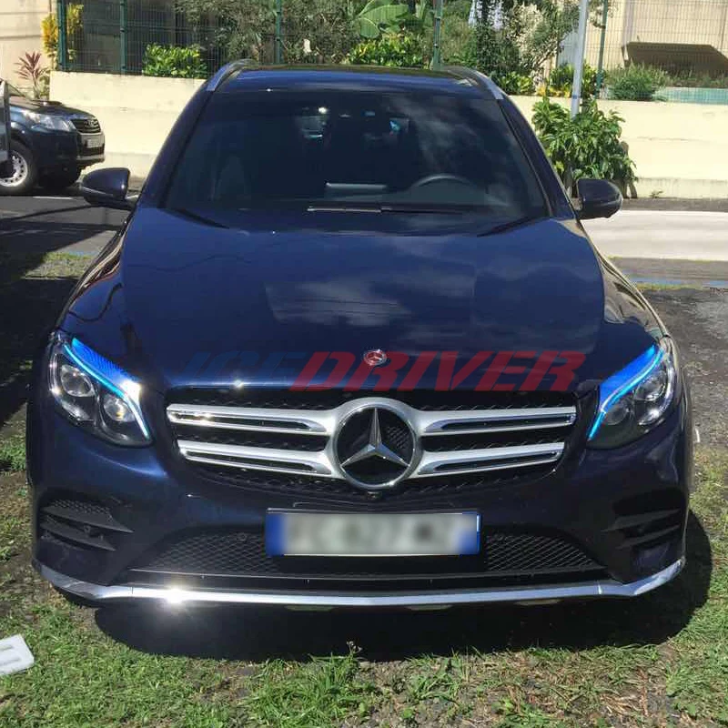 Светодиодный фонарь Icedriver для Mercedes Benz GLC дневные ходовые огни красного синего
