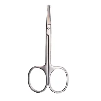 

Professional Stainless Steel Mini Portable Round Nose Hair Clipper Beard Eyebrow Scissor Trimmer Remover Cutter Trimmer
