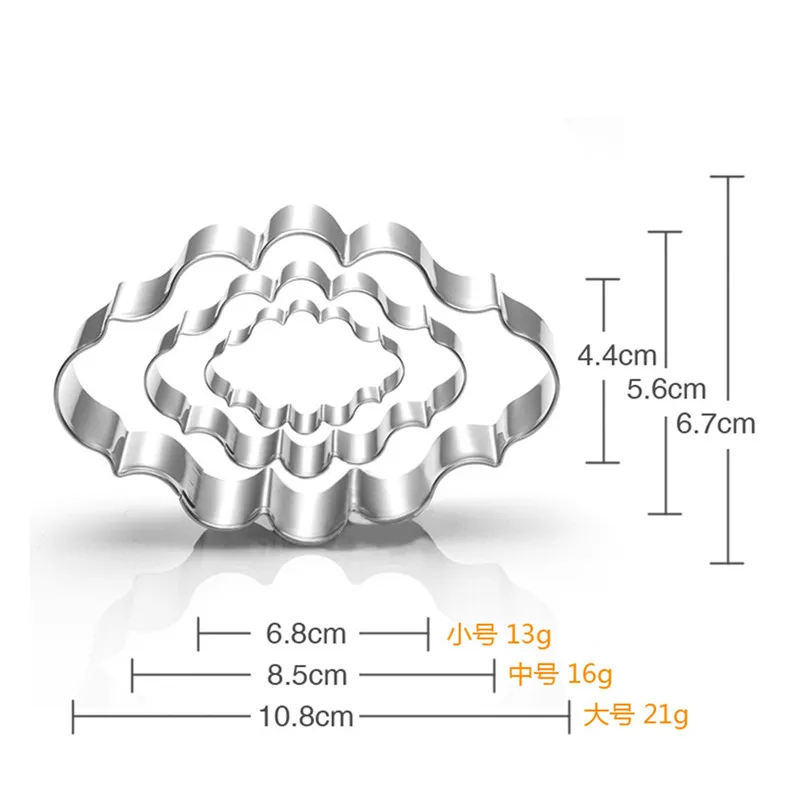 

VOGVIGO Blessing Border Baking Mold for Stainless Steel Baking Accessories Elliptical Border Decoration Baking Tools New 2019