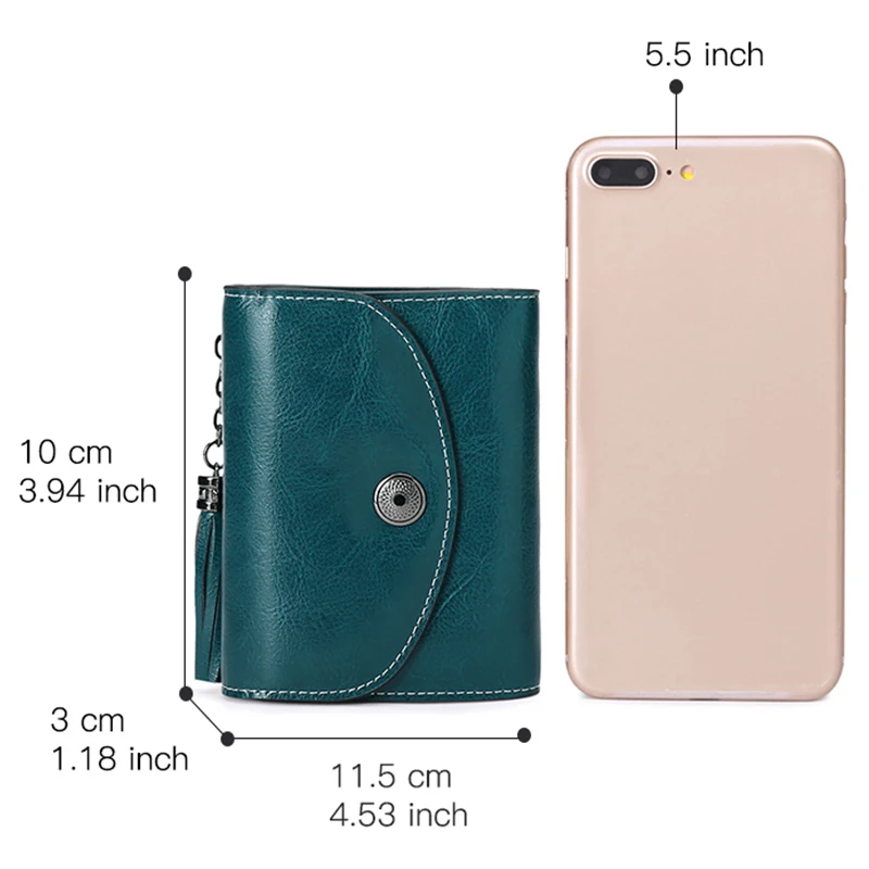 Sendefn Новый Винтажный короткий кожаный кошелек женский мини кисточка Famale