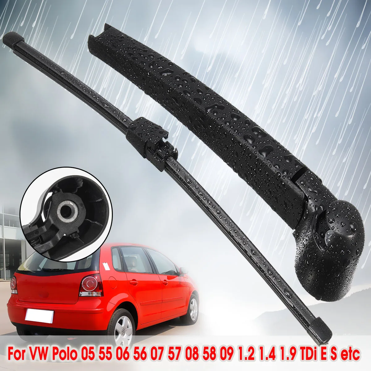 325mm Car Rear Windscreen Wipers Wiper Arm Blade For VW Polo 2005 55 2006 56 2007 57 2008 58 2009 1.2 1.4 1.9 TDi E S 325mm Car Rear Windscreen Wipers Wiper Arm Blade For VW Polo 2005 55 2006 56 2007 57 2008 58 2009 1.2 1.4 1.9 TDi E S