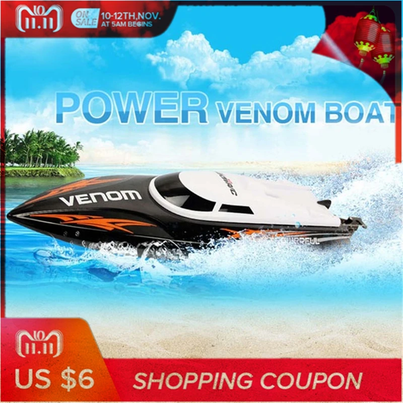 

RC Speedboat UDI 001 Mini Tempo Power Venom 2.4G Remote Control Boat with Auto Rectifying Deviation Direction Function