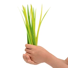 10 pcs Poo-leaf Forest Green Grass-blade Ballpoint Silicon Grass Pen Black Ink