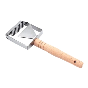 

Wooden Handle Stainless Steel Honey Fork Apicultura Equipment Uncapping Fork Beekeeping Tools