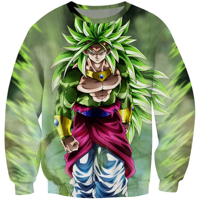  Harajuku Anime Dragon Ball Z DBZ 3D Print Super Muscle Goku Sweatshirt Men/women Hiphop Streetwear Hoodies Boys Blue Clothes