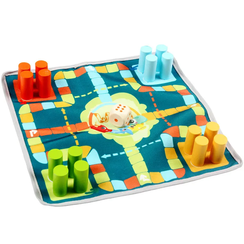 Multifunctional Disassembly Building Blocks Leaning Tower Pisa+Flight Chess Early Parent Child Intellectual Table Game Wood toys