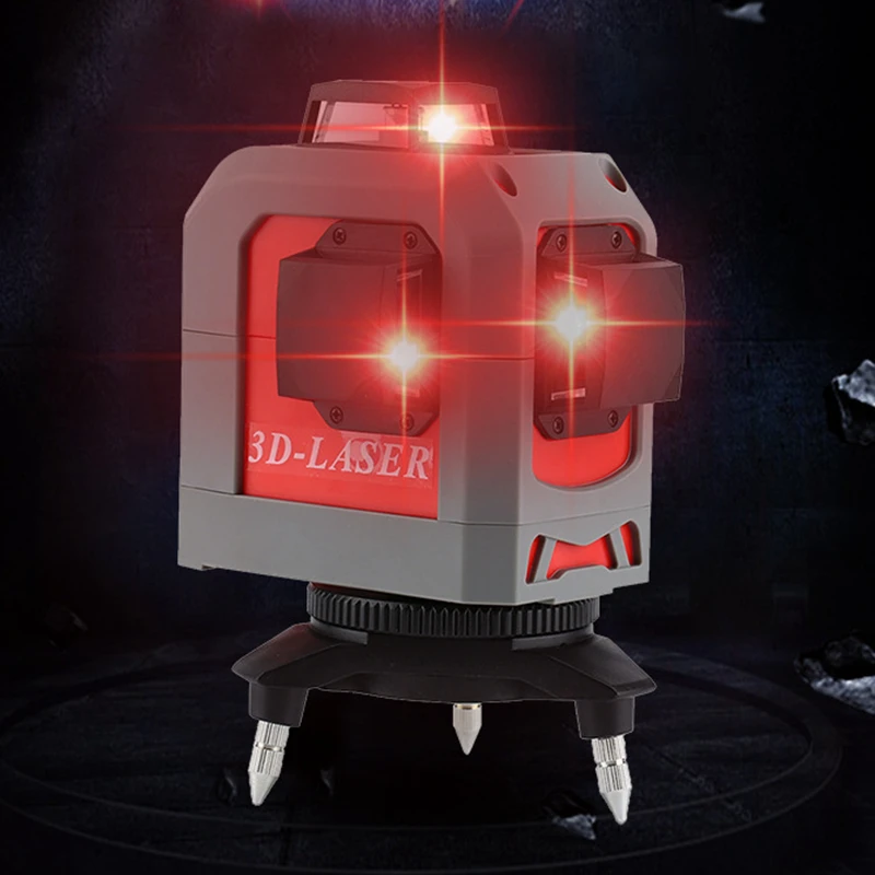 

12 Lines Red Laser Level 3D Self-leveling Horizontal Vertical 360 Degree Adjustment Higher Visibility Red Laser Beam Lines