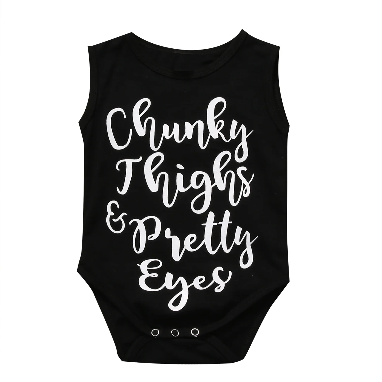 

Toddler Baby Girl Boys Black Romper Sleeveless Letter printed Jumpsuit Outfits Sunsuit Clothes Playsuit