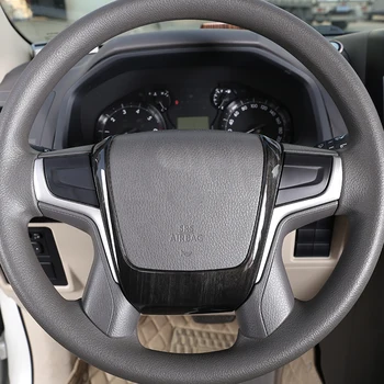 トヨタランドクルーザープラドため FJ150 150 2018 カーアクセサリー腹筋ステアリングホイールの装飾ストリップトリム 1 枚ブラックウッド穀物