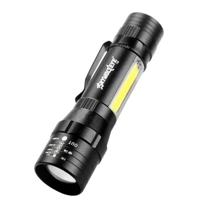 T6 COB светодиодный фонарик 500LM масштабируемый фонарь 4 режима USB тактические