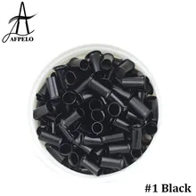 20000 шт 3,0*2,6*6,0 мм расклешенные медные трубы для волос кольца для волос манжеты для микро кольца для наращивания волос бисер для плетения