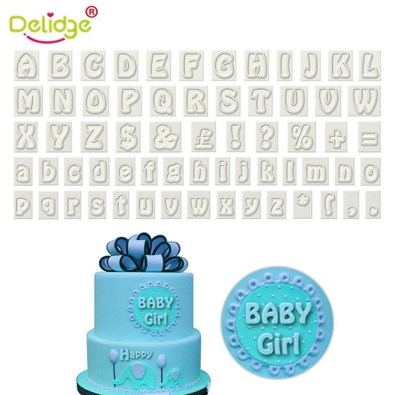 

64 PCS/SET Characters Upper&Lower Case Alphabet Letters Baking Cake Mold Plastic Cookie Cutter Fondant Tool Set Cookie