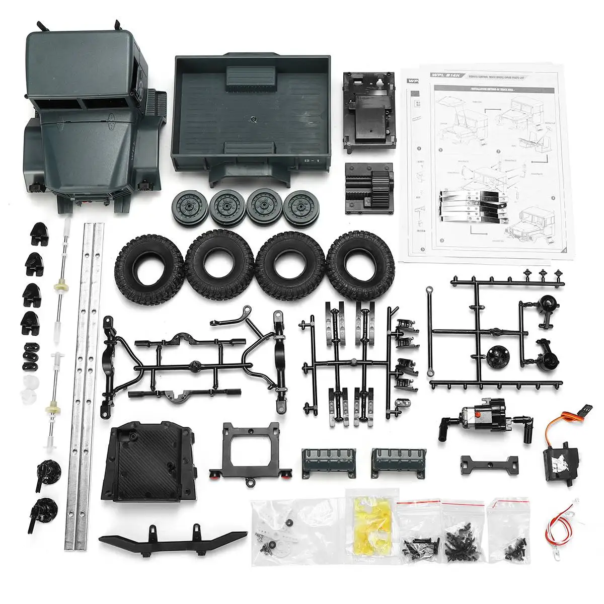 

DIY Car Kit RC Crawler Off Road Car WPL B-1 1/16 2.4G 4WD Without Electronic Parts ATR ABS Metal Assemble For Boy Children kids