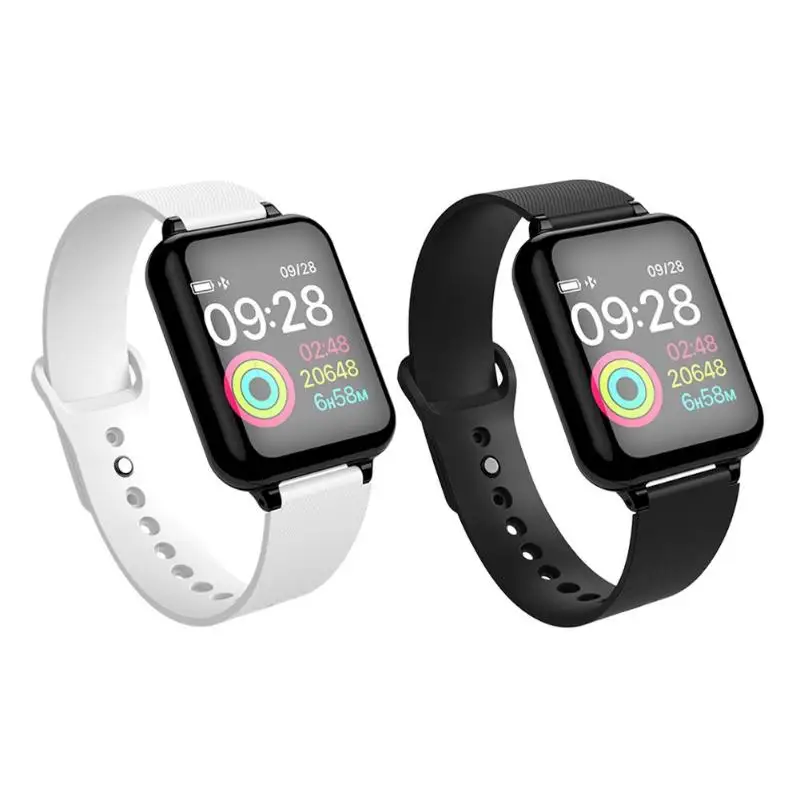 B57 Heart Rate Blood Pressure Monitor IP67 Square Big Screen Waterproof Sport Smart Bracelet Fashion Touchscreen Watch | Электроника