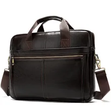 Деловые мужские портфели для мужчин из натуральной кожи, мужские сумки через плечо, кожаные мужские портфели для ноутбуков