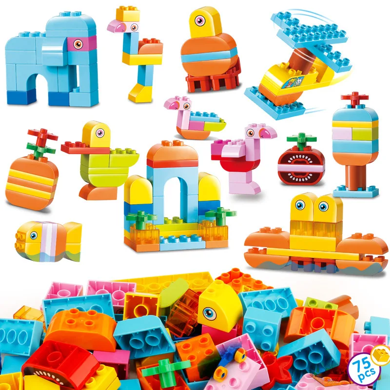 

DIY Parts Compatibility of Creative Variable Large Particle Building Blocks LegoING Duplo Early Childhood Building Blocks Toys