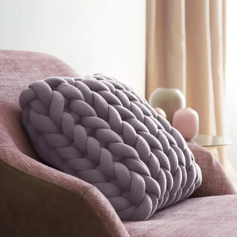 Скандинавские инновационные вязаные вручную подушки детские домашние плюшевые подушки простые детские спальни декоративные подушки