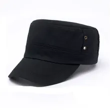 Мужская и женская винтажная Солнцезащитная шляпа, регулируемая хлопковая однотонная военная шляпа, Корейская простая открытая плоская кепка, Повседневная Ретро Военная Кепка s A1
