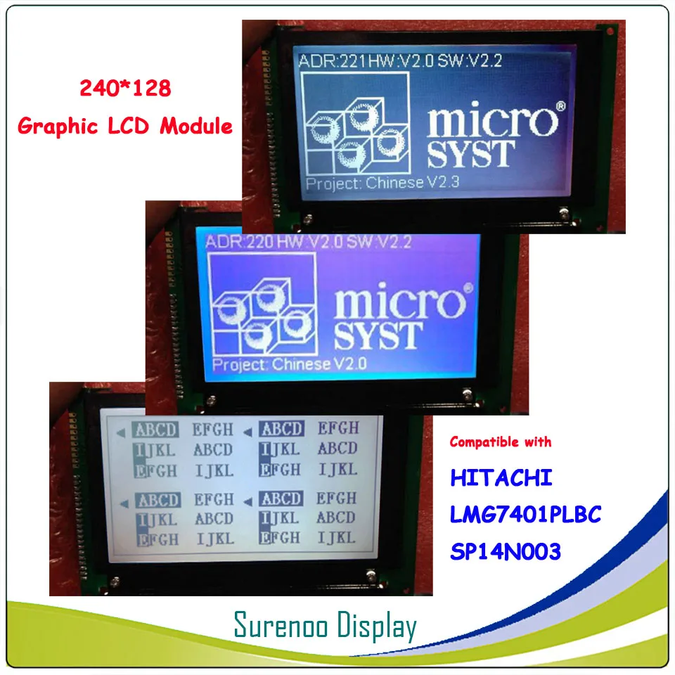

5.1" 240128 240*128 LCD Module Display Screen Panel Compatible LMG7400PLFC / LMG7401PLBC / LMG7402PLFF SP14N003 CCFL Backlight