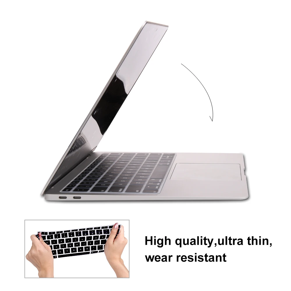Чехол для клавиатуры Redlai с английской раскладкой MacBook Air 13 2018 A1932 Retina fit Touch ID Мягкий