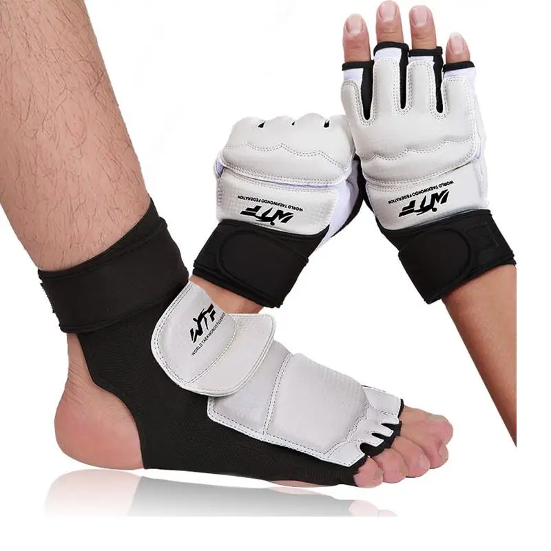 

XS-XXL Size Pro Taekwondo Gloves Sparring Hand Foot Protector Cover Boxing Gloves Karate Taekwondo Clothes Brace Protection A