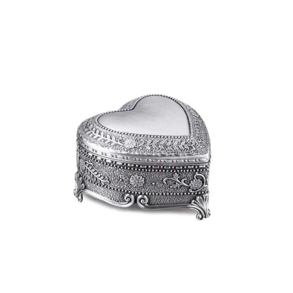 

Valentine'S Day Vintage Jewelry Box Heart Shape Trinket Box Ring Earrings Treasure Organizer Box Christmas Brithday Gift