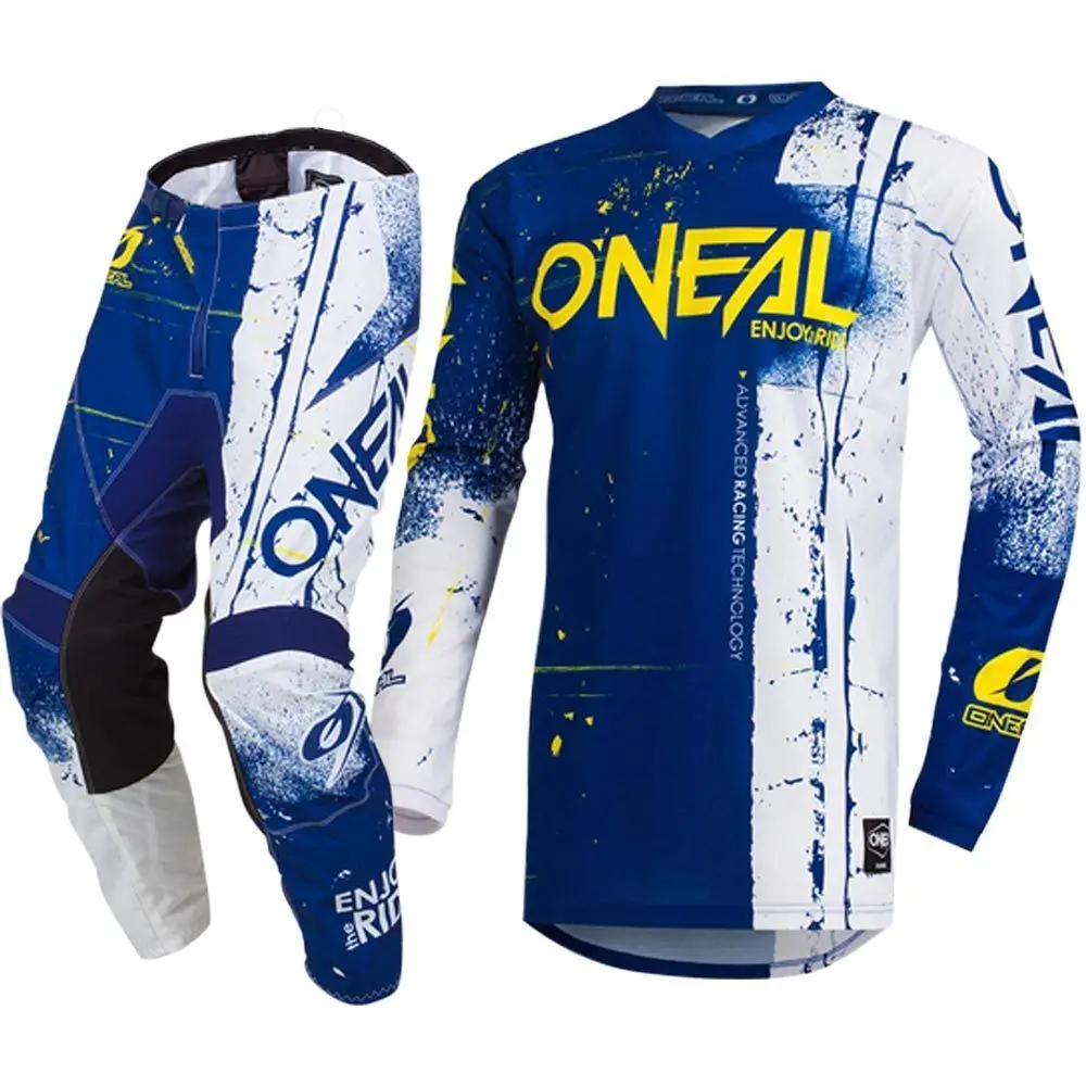 

NEW Oneal 2019 MX Element Shred Blue White Husky Jersey Pants Motocross Gear Set