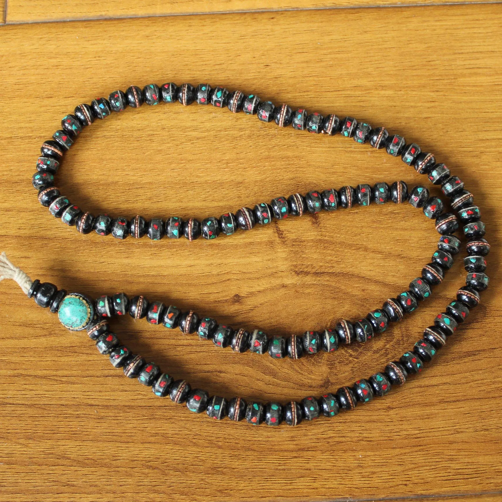 108 pcs China antique old turquoise Tibetan ornaments Prayer beads Buddha beads 