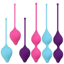 1 Set Safe Silicone Kegel Ball Egg Vaginal Balls Ben Wa Geisha Vaginals Tighten Exercise Vibrator Beads Adult Sex Toys For Women