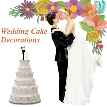 

Reusable Romantic Cake Toppers Dolls Bride and Groom Marry Resin Figurine Wedding Cake Topper Wedding Decoration Supplies