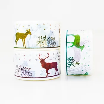 

Deer Figure Pattern Washi masking tape sticky color decorative tape set DIY decoration office stationery scrapbook 1PCS
