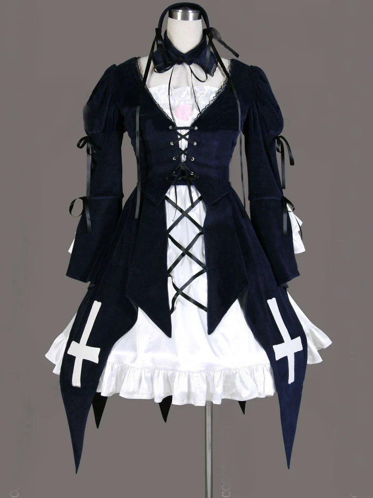 ローゼンメイデン水銀燈コスプレ衣装夜会服のドレス無料ペチコートカスタムメイド送料無料 アニメ コスチューム Aliexpress