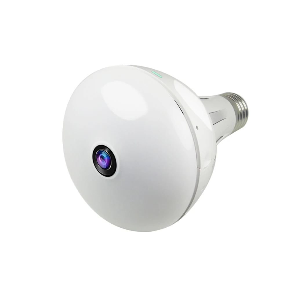 

3Mp Wireless Panoramic Ip 3D Vr Camera Wifi Bulb Light Fisheye 180 / 360 Degree Cctv Home Security Mini Cam Wi-Fi Tf Card Slot