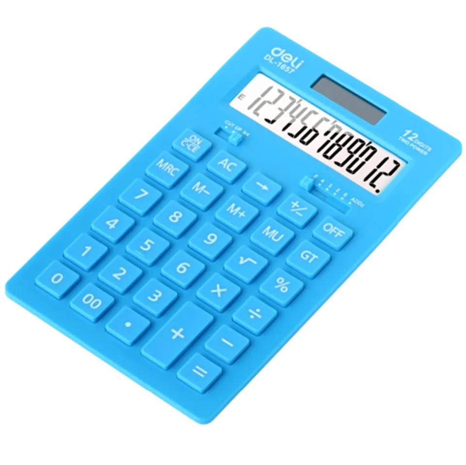 1 pcs 1657A رقيقة جدا حاسبة بالطاقة الشمسية القرطاسية حساب جيب وظائف حاسبة لتعليم للطلاب