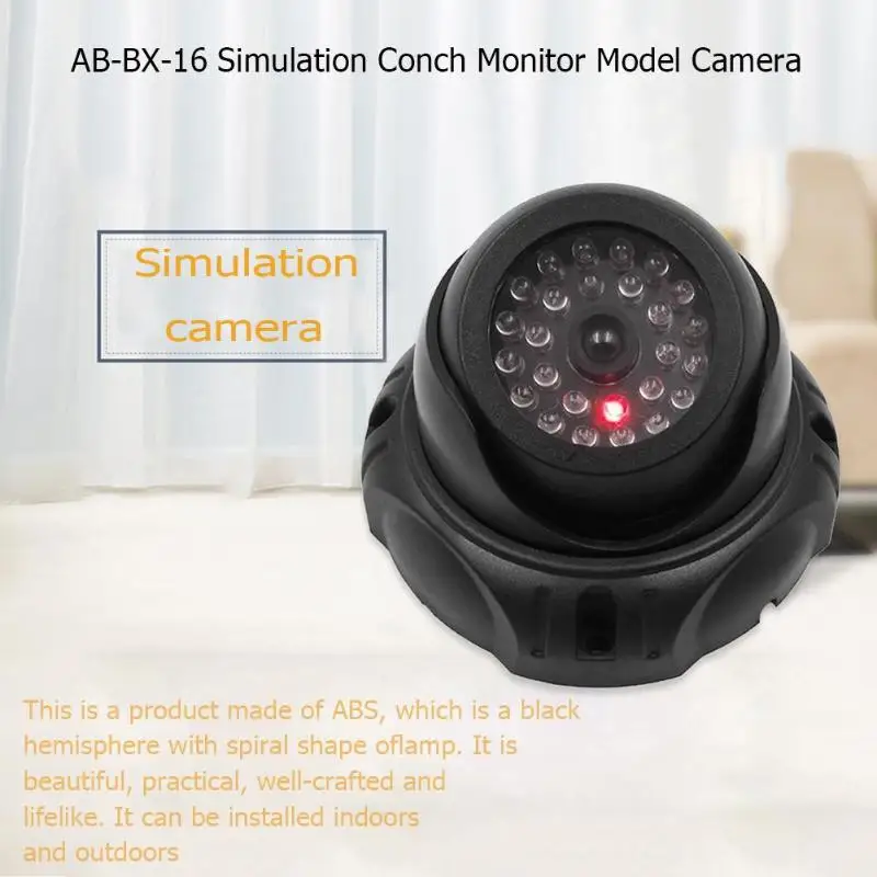 

AB-BX-16 Fake Dummy Camera 360 Rotatable Semisphere CCTV Surveillance Security Camera Black Simulation Webcams Dropshipping