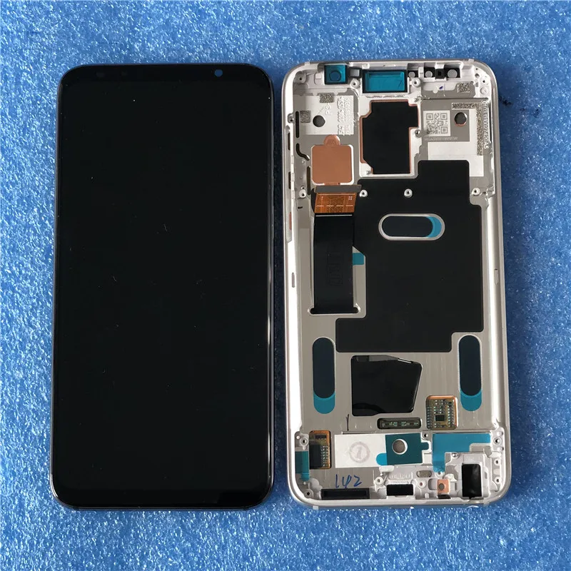 Tanie Oryginalny Axisinternational rama LCD dla Meizu 16 16th M882Q M882H super amoled LCD wyświetlacz ramka ekranu + digitizer panel dotykowy