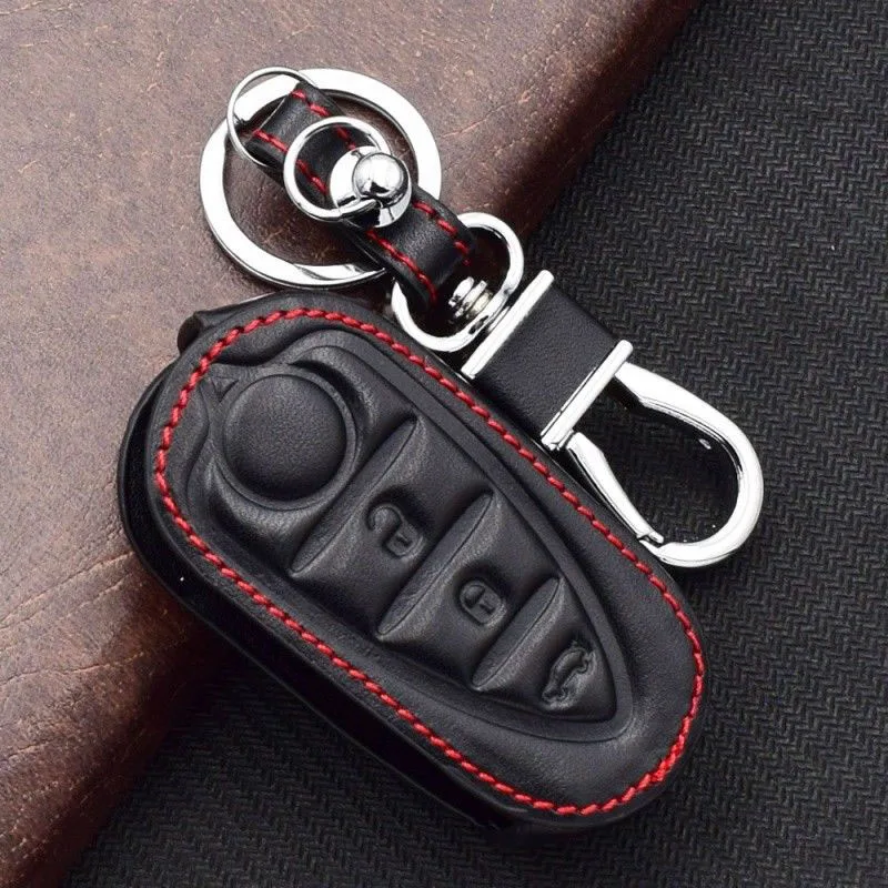 

Remote Car Key Cover Leather Holder Fits For Alfa Romeo MITO GIULIETTA 159 GTA