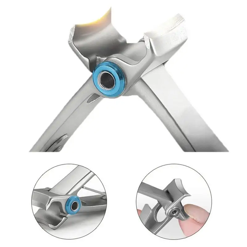 Кусачки для ногтей большого размера с двойной дугой, для ногтей, для красоты, маникюра, профессиональные кусачки для ногтей из нержавеющей стали, черного, серебристого цвета