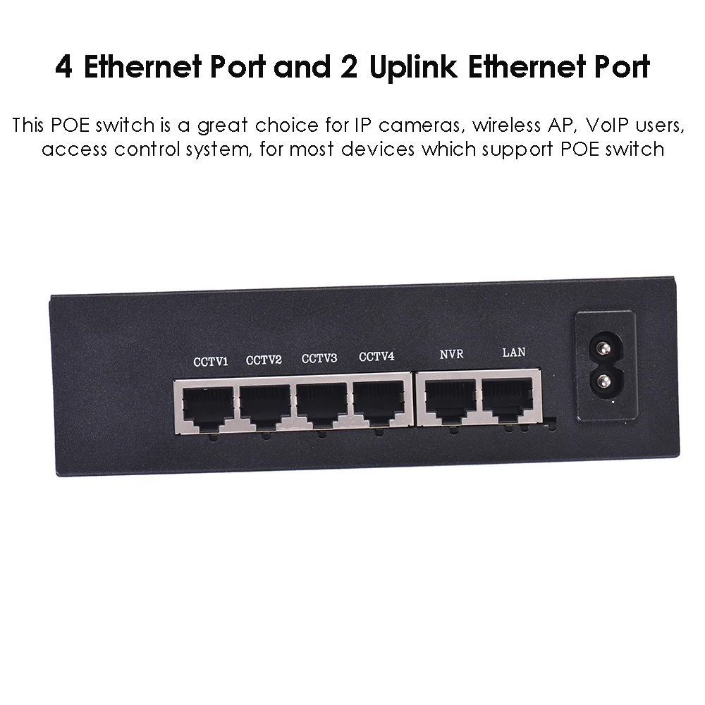 Сетевой коммутатор NF1006 4 порта Ethernet порт Uplink 1 6 Гбит/с IEEE 802.3at Power Over 100 Мбит/с