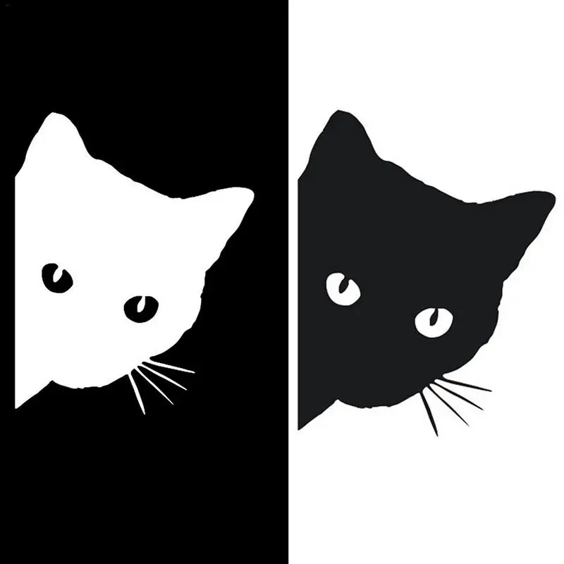 

12x15CM Car Sticker Plastic CAT FACE PEERING Lovely Personality Creativity Waterproof Motorcycle Decorative Auto Window Decals