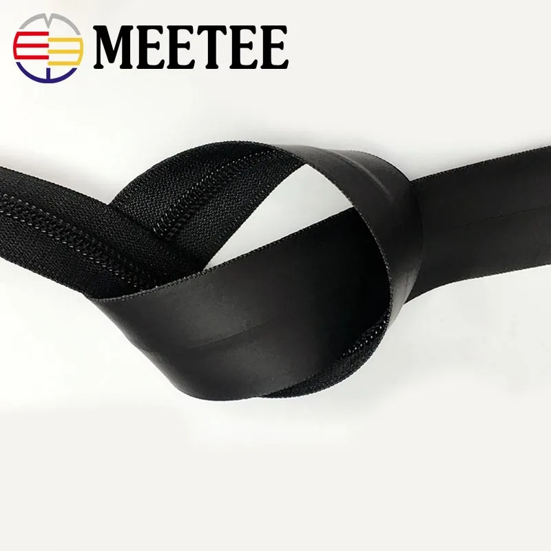 Black Waterproof Zippers 3 5 Nylon Open End Zipper For Sewing Nylon