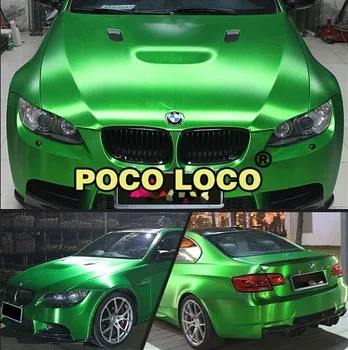 

Green Color Brushed Chrome Matte Top Skin Vinyl Laptop Decal Car Vehicle Auto Bike Wrapping Foil Small Sheet Size Drop Shipping