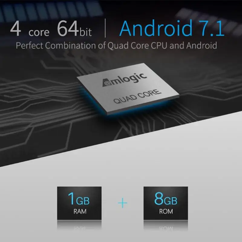 

Android 7.1 M8s Plus W Smart TV Box Amlogic 64Bit S905X Quad Core RAM 1GB ROM 8GB Media Player Set-Top Box
