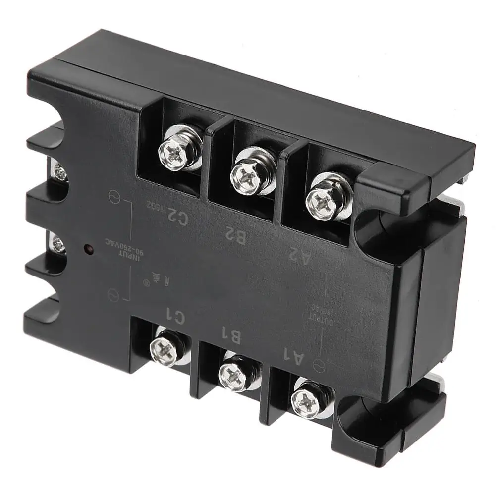 3 фазный 40A AC твердотельные реле SSR вход 90 250VAC нагрузка 24 480VAC TSR 40AA H к AC|Реле| |